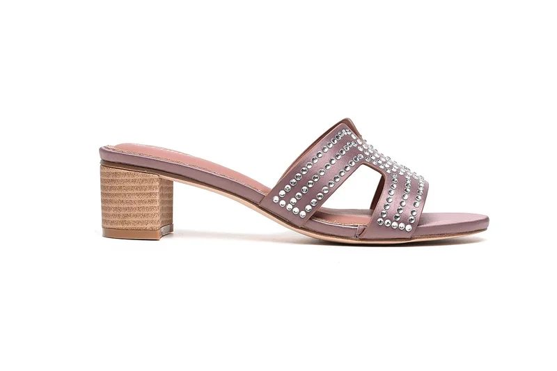 Cuple Crystal Embellished Mule Heel