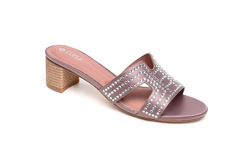Cuple Crystal Embellished Mule Heel