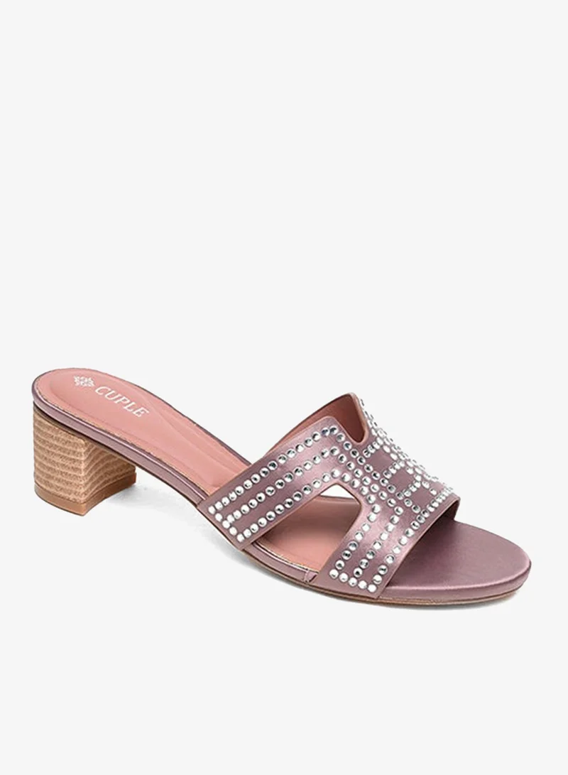 Cuple Crystal Embellished Mule Heel