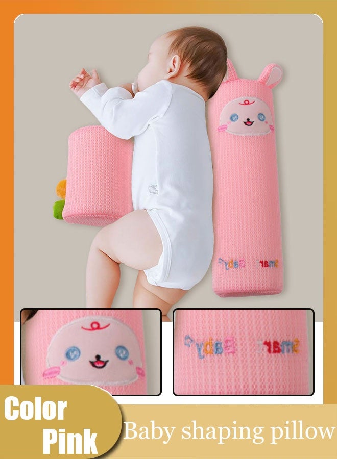 Vinnatsu 3 in 1 Baby Care Pillow and Body Positioner Baby pillow Comfort Pillow Baby shaping pillow With Velcro Anti-rollover Breathable Removable Adjustable Easy To Wash(Pink) - Image 1