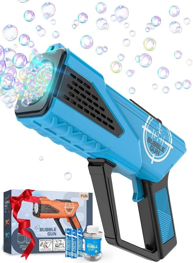 Bubble Gun for Kids, Fun and Delightful Design with Wand 8 Holes, LED Light, Bubble Solution and Batteries for Birthdays, Parties, Valentine's Day, Outdoors, Special Kids Gifts  - Image 1