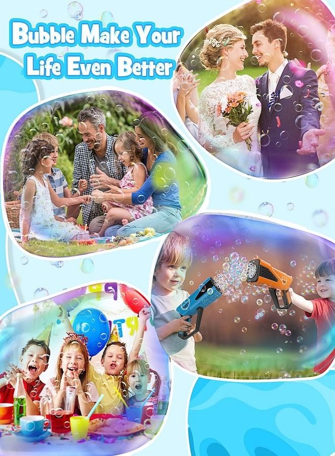 Bubble Gun for Kids, Fun and Delightful Design with Wand 8 Holes, LED Light, Bubble Solution and Batteries for Birthdays, Parties, Valentine's Day, Outdoors, Special Kids Gifts  - Image 2