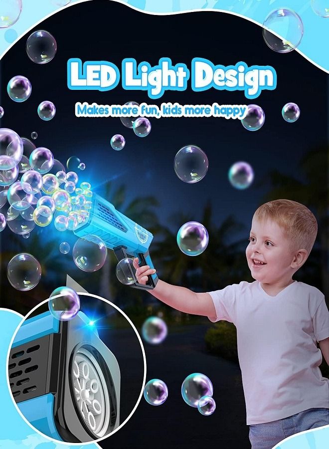 Bubble Gun for Kids, Fun and Delightful Design with Wand 8 Holes, LED Light, Bubble Solution and Batteries for Birthdays, Parties, Valentine's Day, Outdoors, Special Kids Gifts  - Image 4