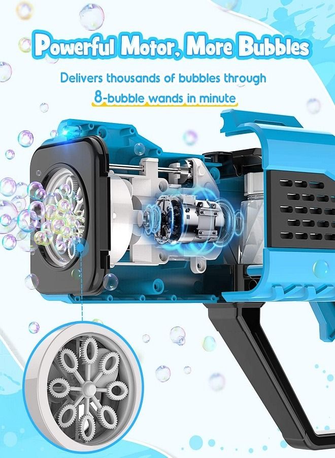 Bubble Gun for Kids, Fun and Delightful Design with Wand 8 Holes, LED Light, Bubble Solution and Batteries for Birthdays, Parties, Valentine's Day, Outdoors, Special Kids Gifts  - Image 5