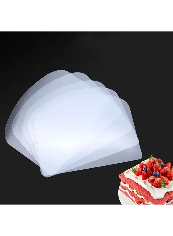 5Pcs Flexible Clear ABS Dough Scraper Soft Grip Baking Tools Cake Decorating Stackable Kitchenware - Image 4