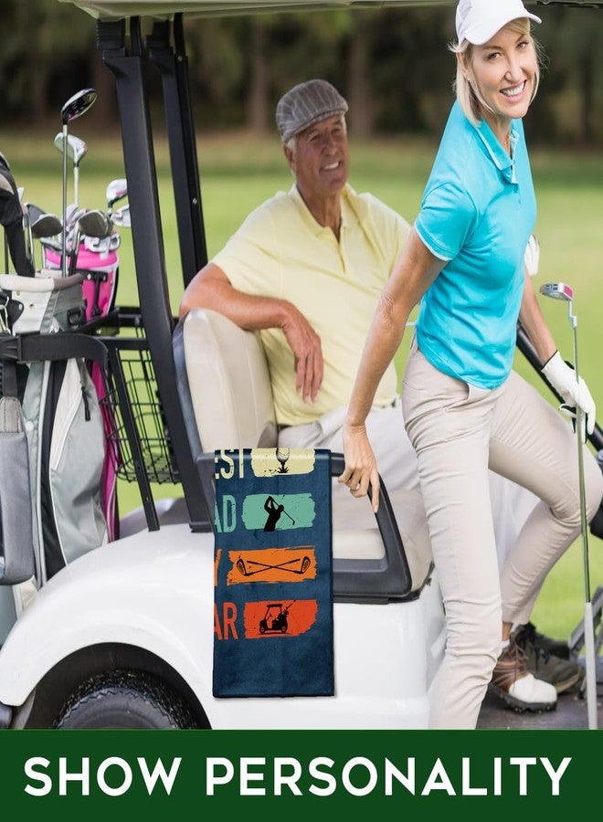 rofiowa Best Dad by Par Polyester and Cotton Blend Printed Golf Towel, Funny Golf Accessories for Men, Golf Gift for Golf Fan Dad Grandpa Father, Golf Lover Birthday Gift - Image 4