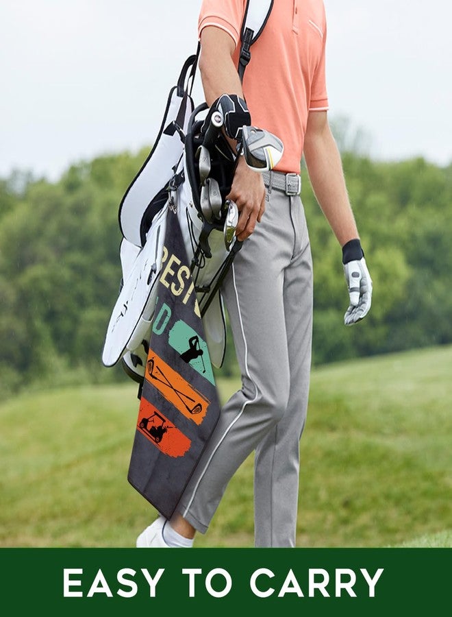 rofiowa Best Dad by Par Polyester and Cotton Blend Printed Golf Towel, Funny Golf Accessories for Men, Golf Gift for Golf Fan Dad Grandpa Father, Golf Lover Birthday Gift - Image 5