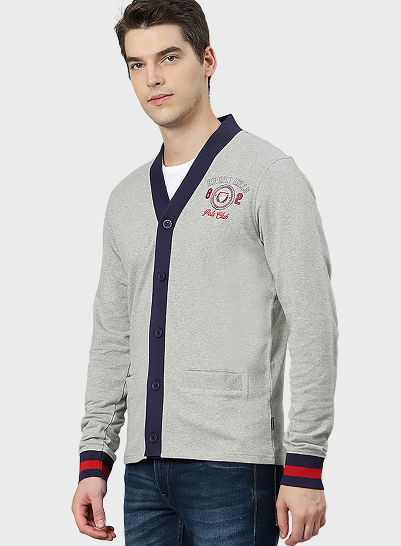 bhpoloclub Logo Button Cardigan
