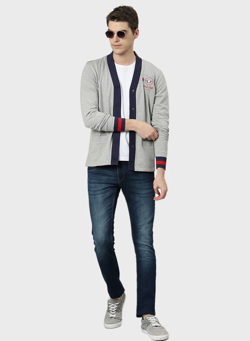 bhpoloclub Logo Button Cardigan