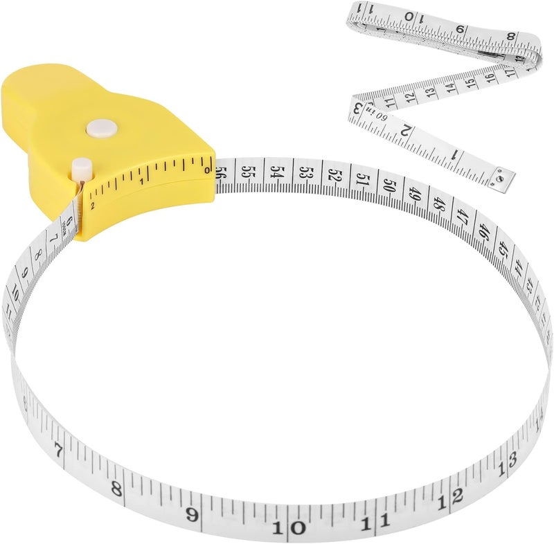 LYTOWN 2PCS Tape Measure Body Measuring Tape 60inch (150cm), Retractable Measuring Tape for Body Measurement & Weight Loss, Accurate Body Tape Measure for Fitness, Tailor, Sewing, Handcrafts, Clothes,Yellow - Image 1