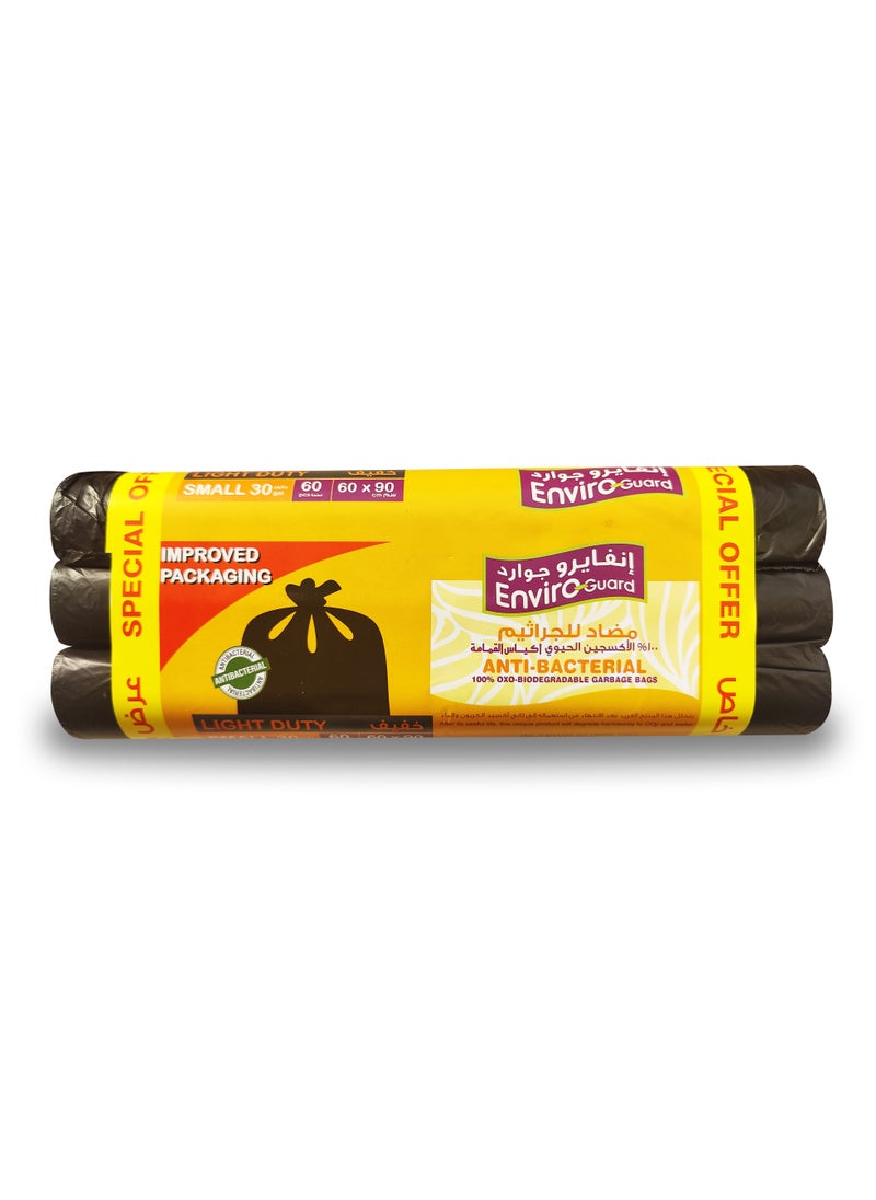 Enviro Guard - Anti Bacterial Light Duty Small Garbage Bag Roll 3 Rolls - Image 1