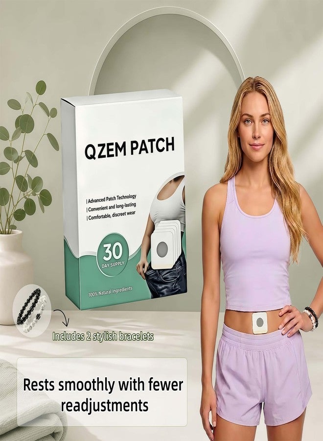 لاصقة الجسم OLEVRALIS NewQZEM، مريحة وغير مرئية، مناسبة لجميع أنواع البشرة. للرجال والنساء، تكفي لمدة 30 يومًا (30 قطعة). - Image 2