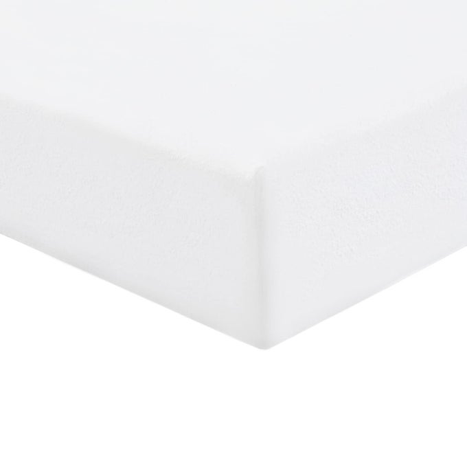 PLAIN DYE FITTED BED SHEET NON IRON SUPER SOFT EASY CARE MICROFIBRE WHITE KING SIZE