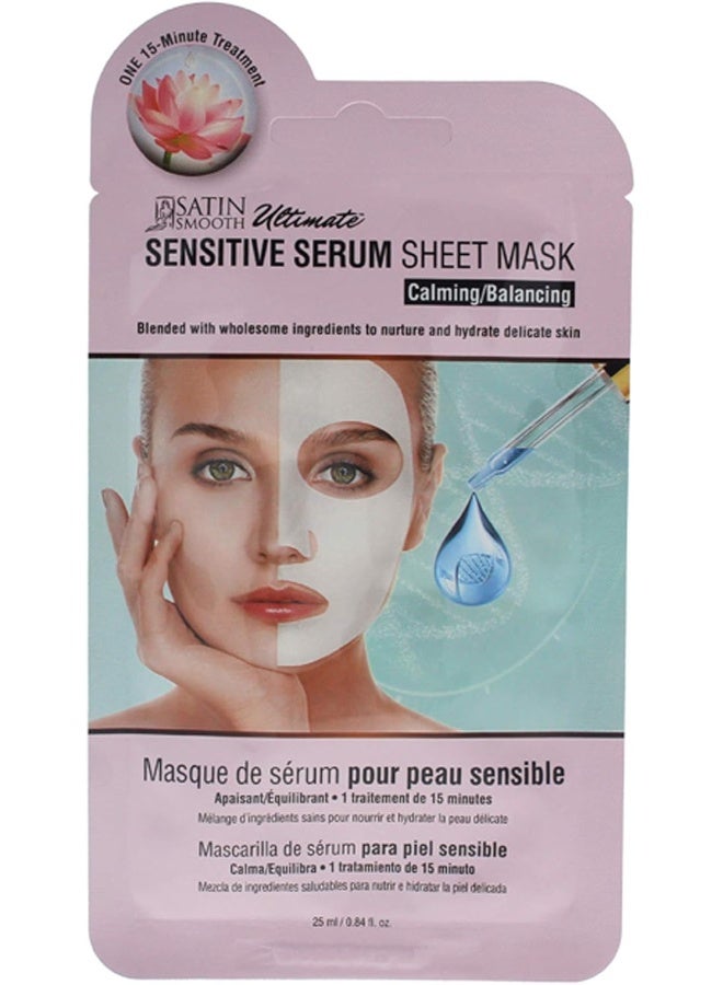 Satin Smooth Satin Smooth Sensitive Serum Sheet Mask For Unisex - 0.84 Oz