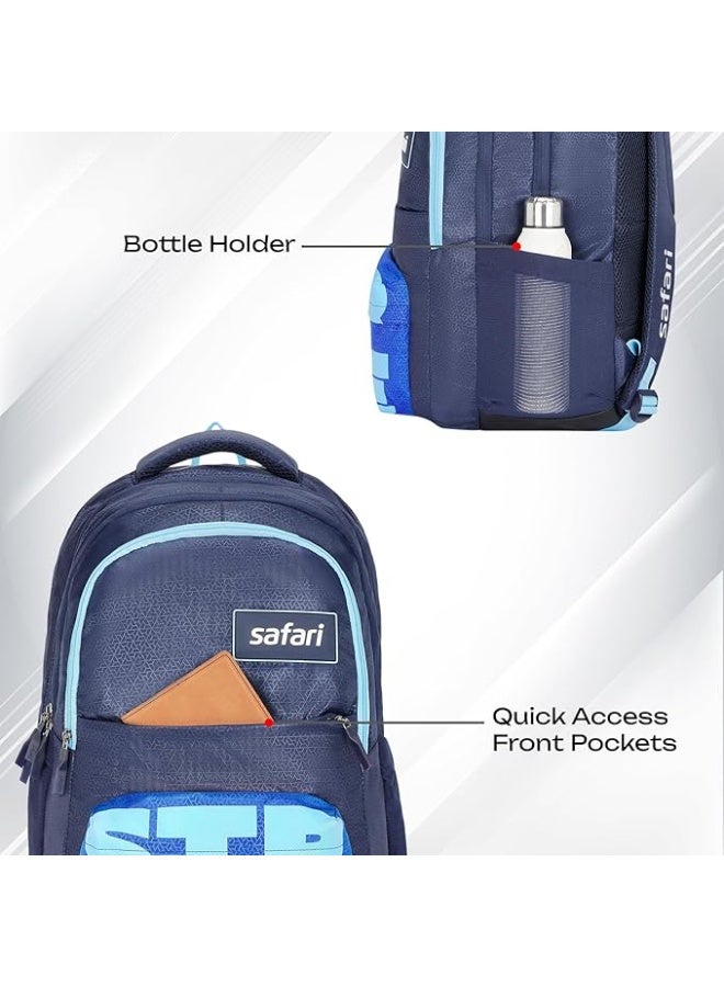 Safari Bonus 37L Casual Backpack with Armor Base, Detachable Freebie Sling Bag, Side Bag, Bottle Holder, Front Pocket, File Holder, School & College Bags, Office Bag, Travel Bag - Image 4