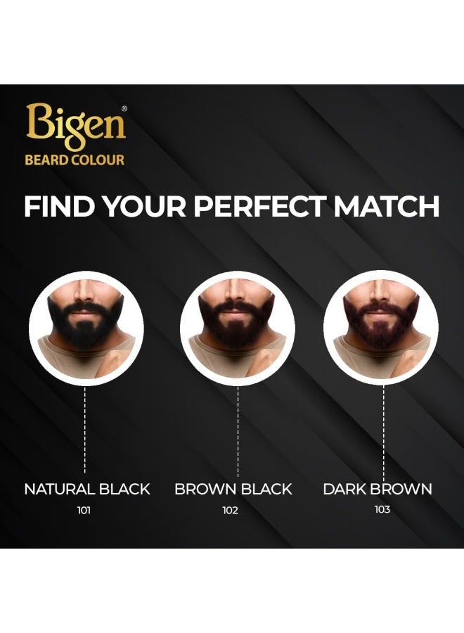 Bigen Men's No Ammonia Beard Color - Brown Black B102 - Image 3