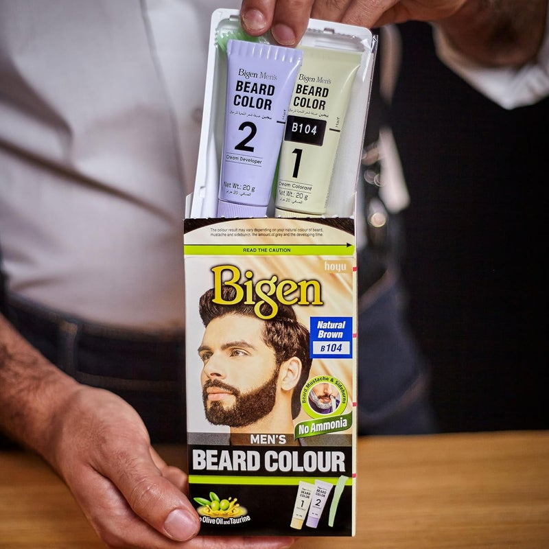 Bigen Men's No Ammonia Beard Color - Brown Black B102 - Image 5