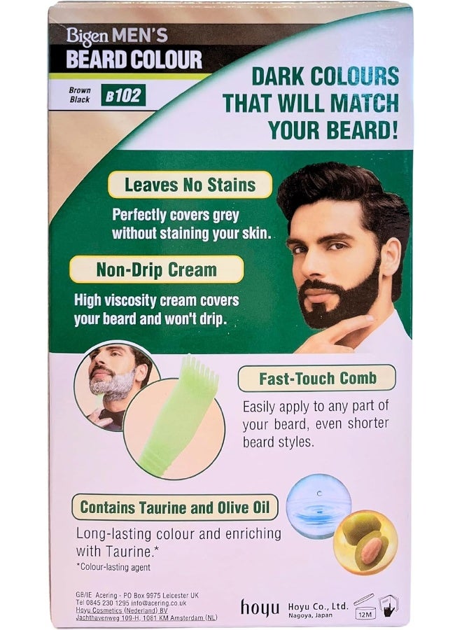 Bigen Men's No Ammonia Beard Color - Brown Black B102 - Image 4