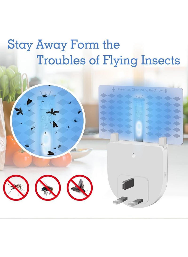 Adando Indoor Plug in Mosquito Killer: Indoor Mosquito Trap, Flying Insect Trap for Flies, Fruit Flies, Moths, Sticky Traps, UV Attractant Catche with Night Light (2+12) - Image 4