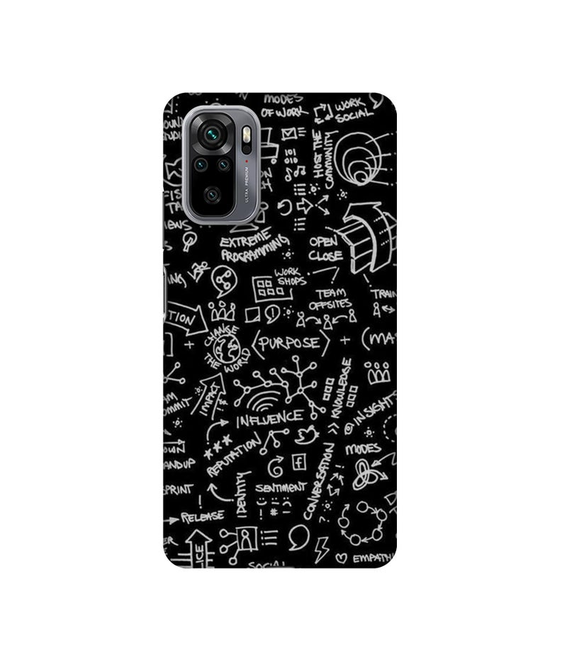Casotec Plastic Formulas Design 3D Printed Hard Back Cover for Mi Redmi Note 10 / Note 10S - Image 1