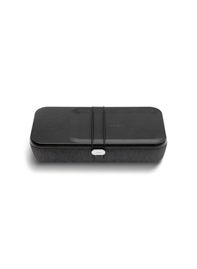 Orbitkey Nest V2 | Portable and Customizable Desk Organizer Case with Buit-in Wireless Charger | Polycarbonate Shell with Nylon Poly Melange Fabric and Zinc Alloy (Black) - Image 1