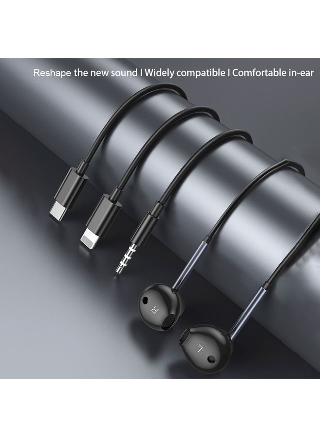TOTU EP-3 In-Ear Wired Earphone Cable Length:1.2m, Plug Type:USB-C / Type-C(Black) - Image 2