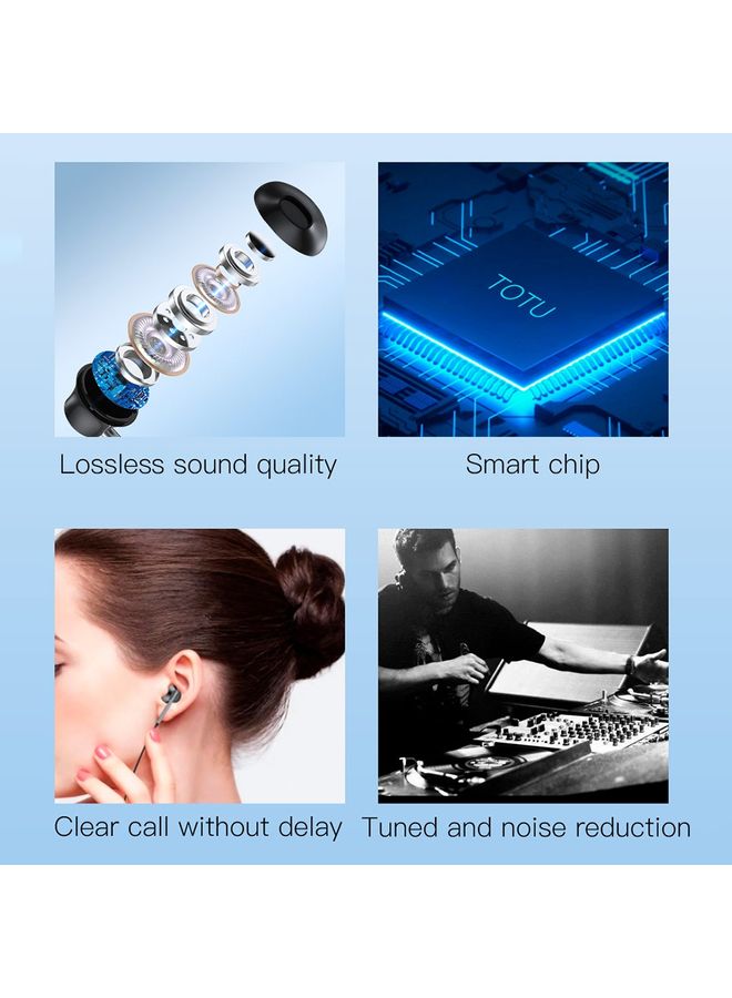 TOTU EP-3 In-Ear Wired Earphone Cable Length:1.2m, Plug Type:USB-C / Type-C(Black) - Image 3