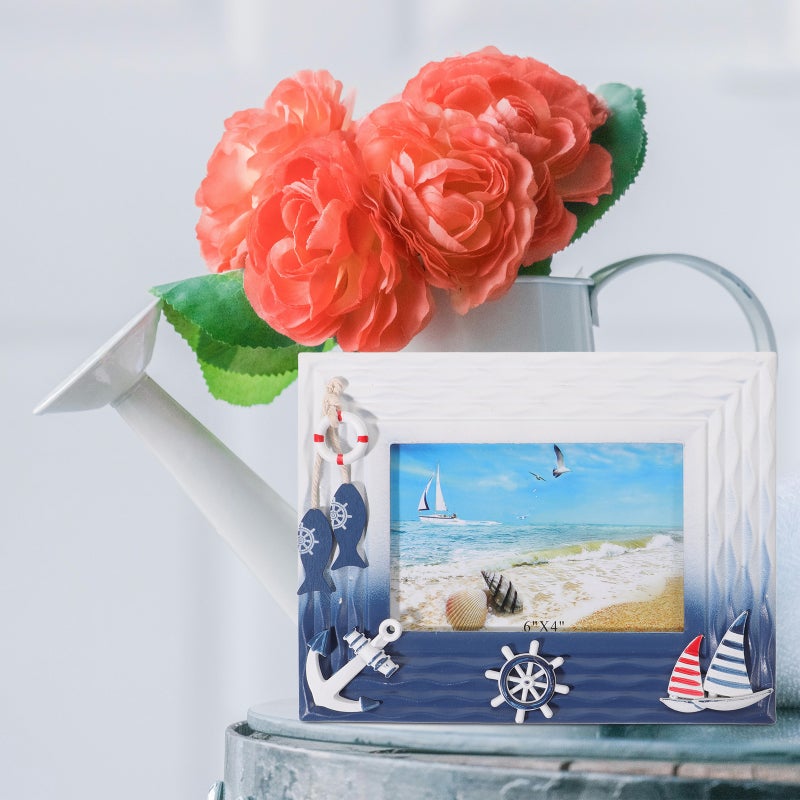 Nautical Style Picture Frame Rustic Photo Frame Desktop Display Picture Frame - Image 5