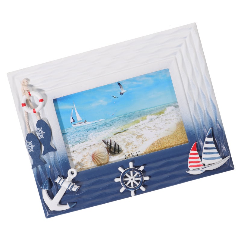 Nautical Style Picture Frame Rustic Photo Frame Desktop Display Picture Frame - Image 1