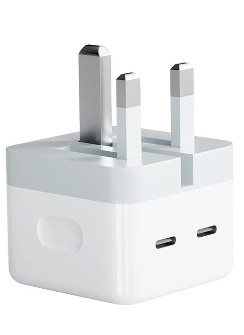 USB C Plug, 35W Dual USB C Fast Charger Plug Power Adapter for iPhone 15/14/14 Plus/Pro/ 14 Pro Max/ 13/12/ 11/ X/Samsung/Pad/Speaker/AirPods