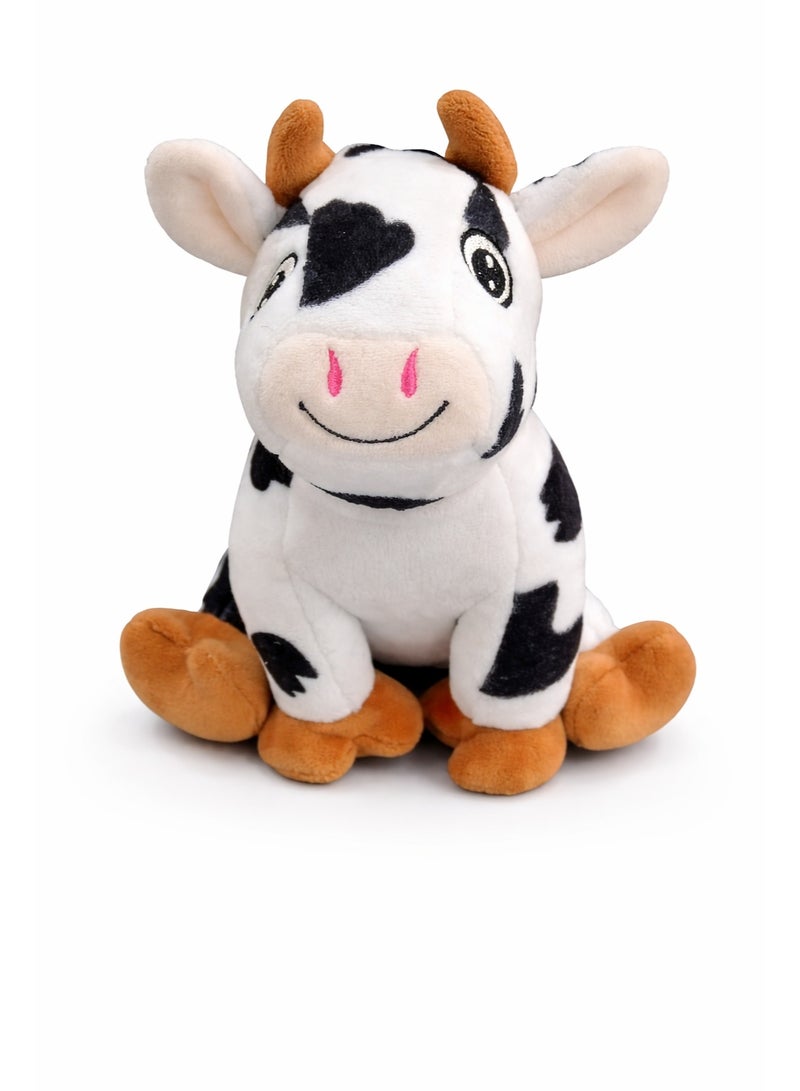 Cow Toy for Pets, Soft Animal, Black and White. - Image 1