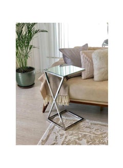 Al Home Side Table 40x40x60 cm - Silver , by Alhome  - Image 1