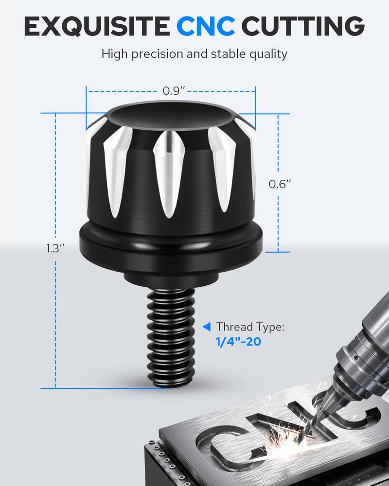 Benlari Black Seat Bolts Fender Mount Screw Compatible for Harley Davidson Touring Sportster Touring Road King Electra Street Glide 1996-2025 - Image 5
