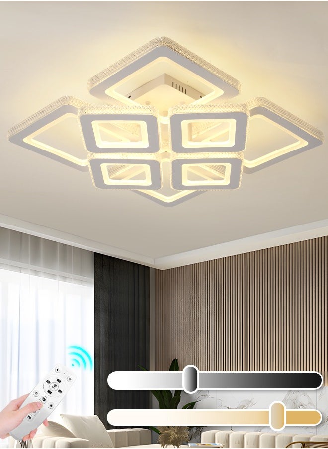 3-Color Square LED Ceiling Light Fixture, Modern LED  White Ceiling Flush Mount Lamp with Remote Control for Bedroom, Living Room, Dining Room, Kitchen, and Library, 100W, 3000K-6000K - pzsku/Z67CABCBC26C7C0A8F0F7Z/45/_/1738600842/752a64af-51d9-42cb-8d7c-d90272ca7b75