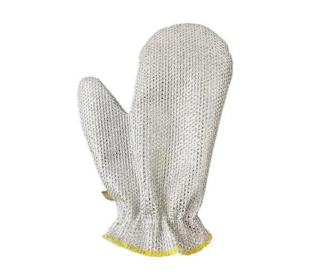 Ameedarshan Steel Wire Dishwashing Gloves Heat Insulation Kitchen Cleaning Decontamination Artefact 2 pcs - Image 2