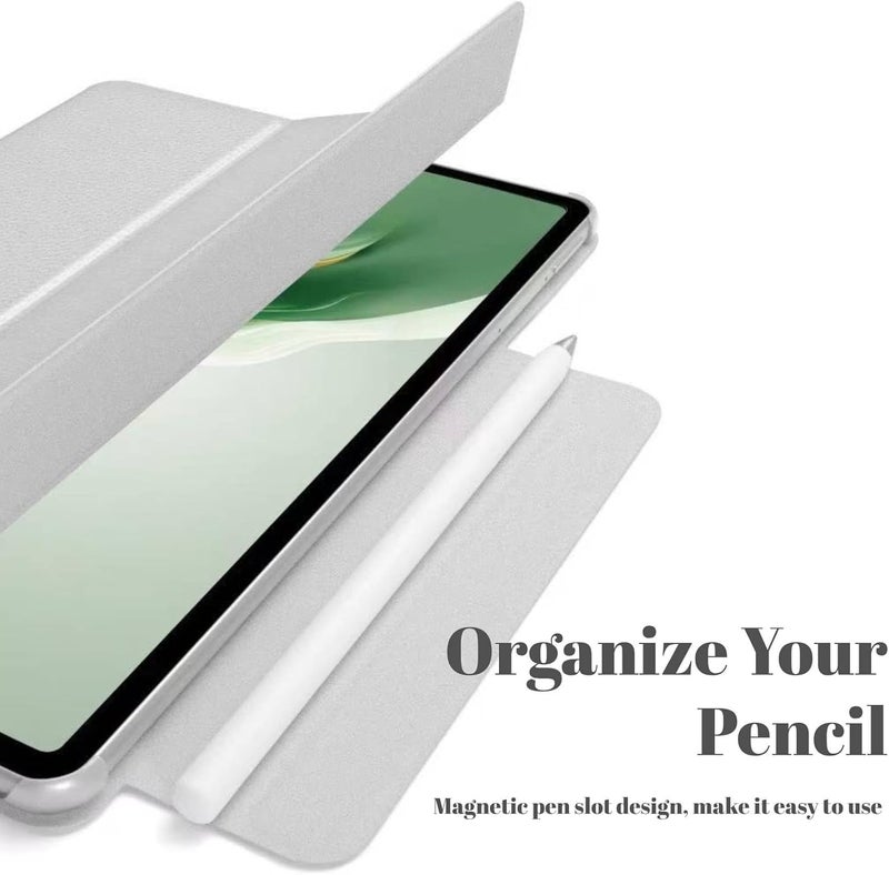 Vurtboly Magnetic Cover Compatible with Honor Magic Pad 2 12.3" 2024 with Pen Holder, Multi-Angle Stand with Detachable Back, Protective Cover Auto Wake/Sleep for Honor Magic Pad 2 12.3" 2024 (Grey) - Image 4