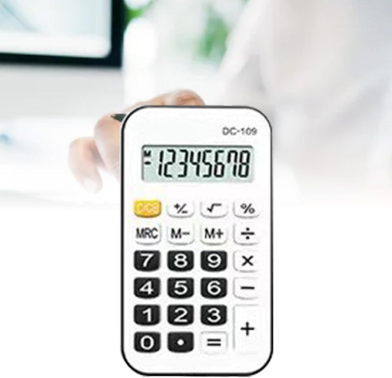 Haofy Pocket Calculator, Mini Small Portable for Students Office with Rope Basic Computing Tasks Fashionable Design Durable ABS Material (Black) - Image 2