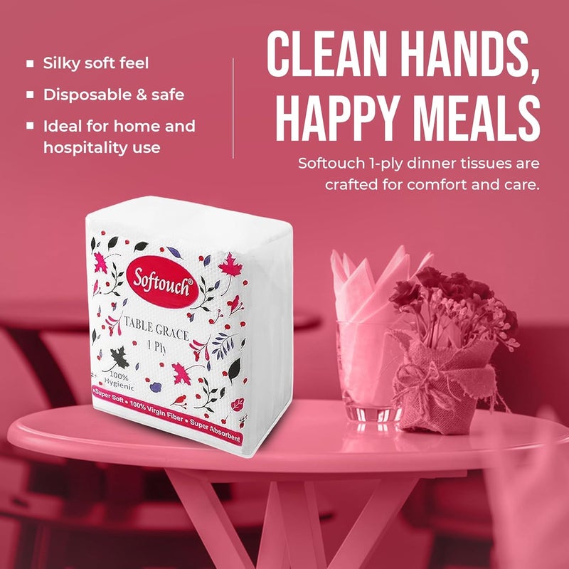 Softouch Tissue Paper Napkins 100 pcs. Each- Set of 4 - Image 2