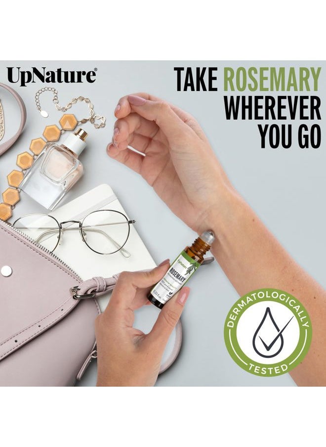 upnature - Rosemary Essential Oil Roll On – Topical Rosemary Oil for Hair & Skin - Premium Aromatherapy Oils - Enhance Focus - Pre-Diluted - Image 1
