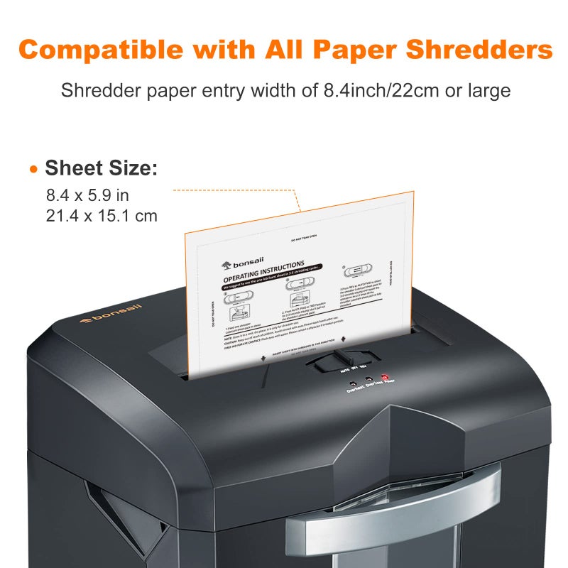 Bonsaii Paper Shredder Lubricant Sheets, 24-Pack (8.4 x 5.9 inch/Piece) - Image 5