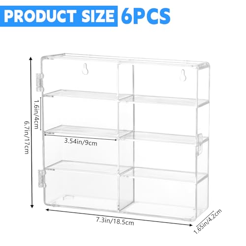 Hlimior for 48 pcs 164 Scale Matchbox Wheels Toy Car Display Case Holds 48 Toy Cars Hot Storage WallMounted Acrylic Organizer Stackable Clear Dustproof Display Box Container Shelf for Collectors 6 Pack8 - Image 5