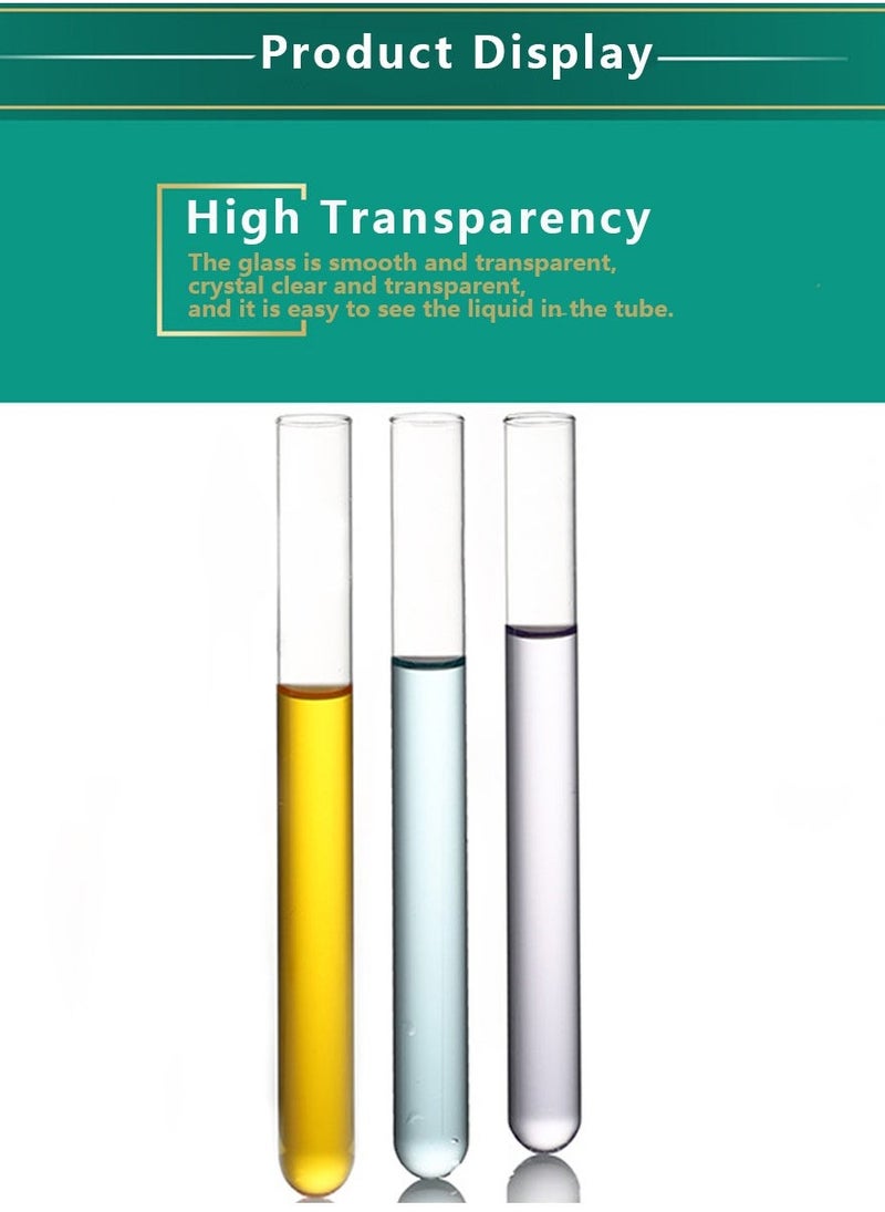 Glass Test Tubes, 25x150mm Borosilicate Glass Test Tubes   Superior Heat   200℃,  for Scientific Experiments, Party and Home Decorations, Candy Storage, and Plant Propagation - Image 3