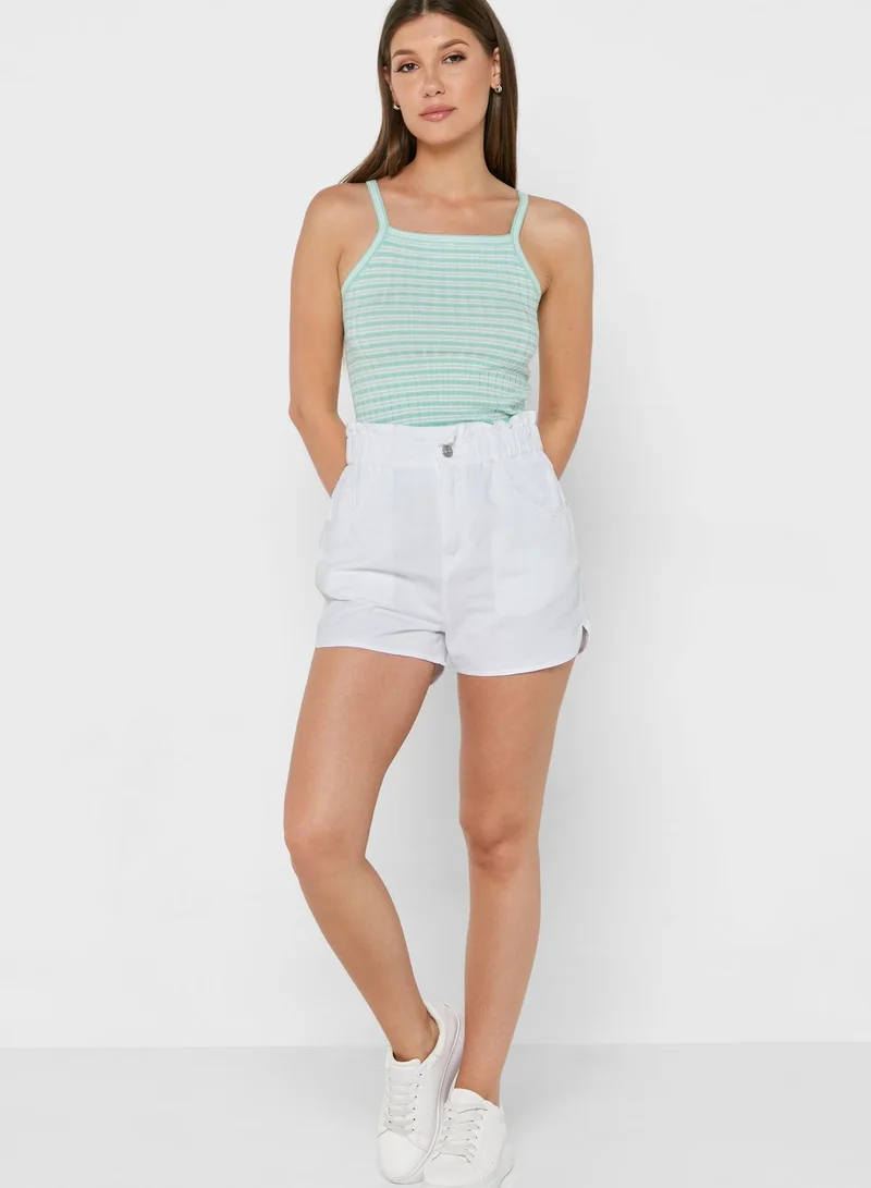 Jacqueline de Yong Striped Knitted Tank Top