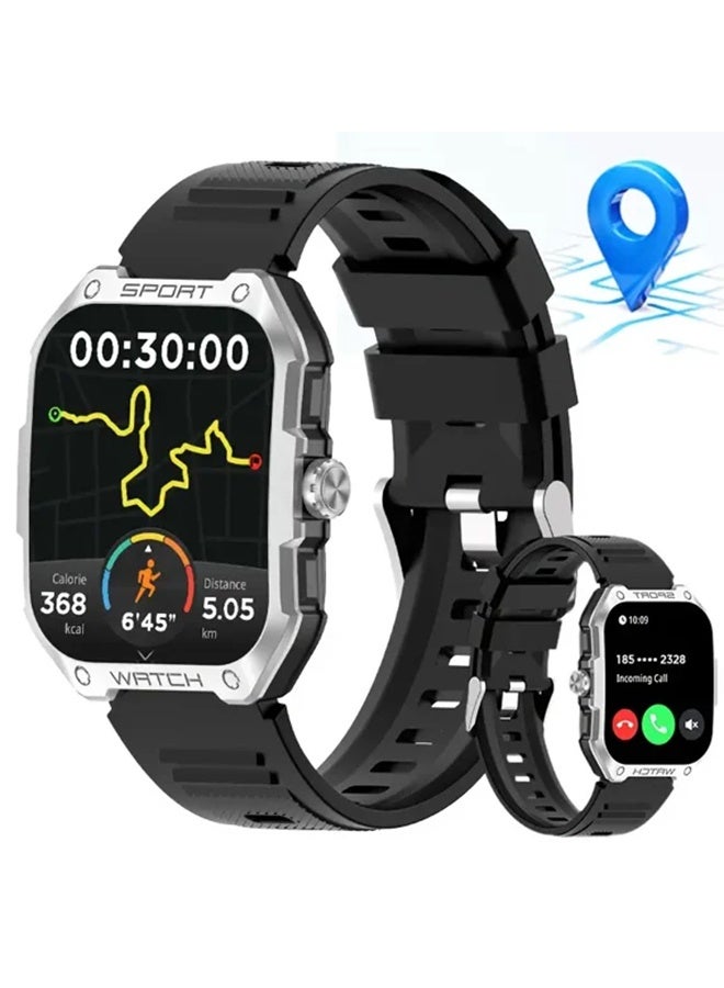 RollsTimi  GPS Sports Smart Watch for Men & Women, 1.83" TFT Display Fitness Tracker with Sleep Monitor, 123+ Sports Modes, IP68 Waterproof, Compatible with Android iOS, Black - Image 1