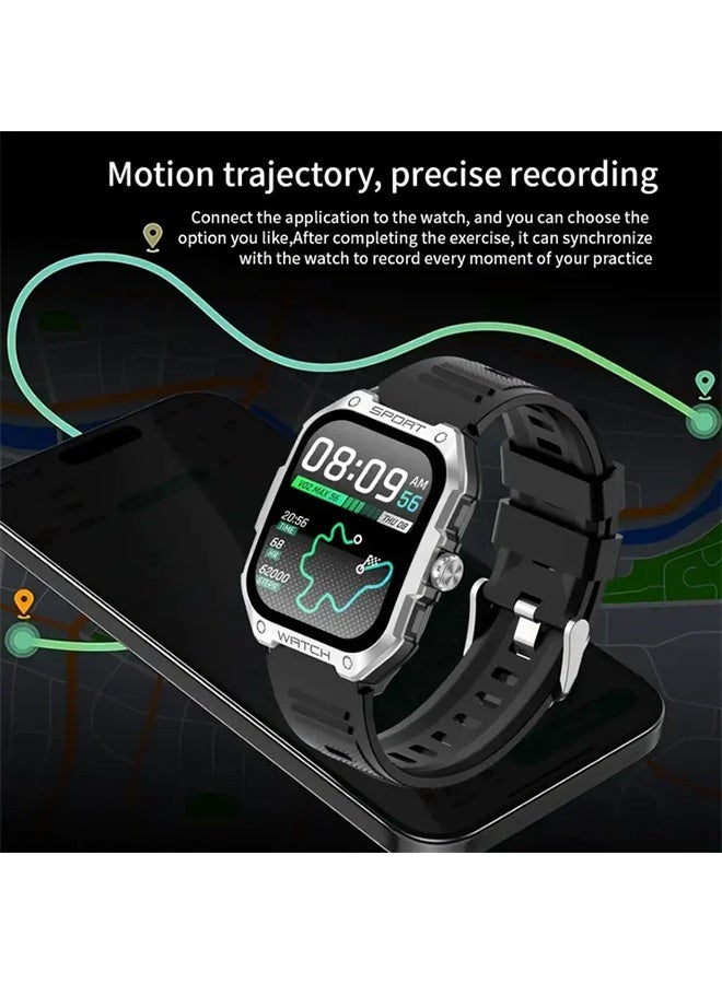 RollsTimi  GPS Sports Smart Watch for Men & Women, 1.83" TFT Display Fitness Tracker with Sleep Monitor, 123+ Sports Modes, IP68 Waterproof, Compatible with Android iOS, Black - Image 2