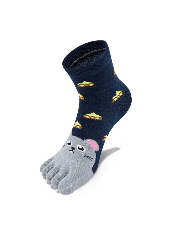 Tfo Sixth Generation Children's Outdoor Five-toe Socks, Shock-absorbing And Wear-resistant Sports Socks, Running And Hiking Socks, 2902427, Gray-blue - Image 1
