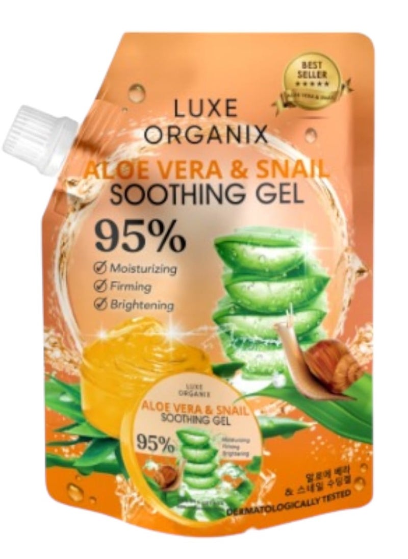LUXE ORGANIX Luxe Organix Aloe Vera & Snail Soothing Gel 100ml  - Image 5