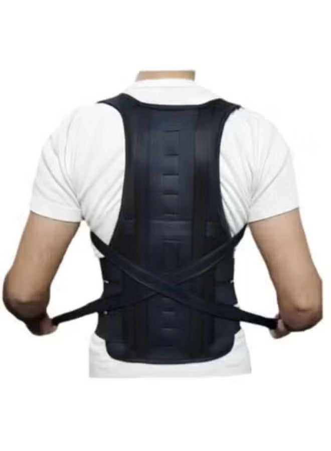 Posture Corrector for Men & Women - Adjustable Full Back Brace Support - Back Pain Relief - Easy to Use Spinal Straightener for Daily Use - Image 1