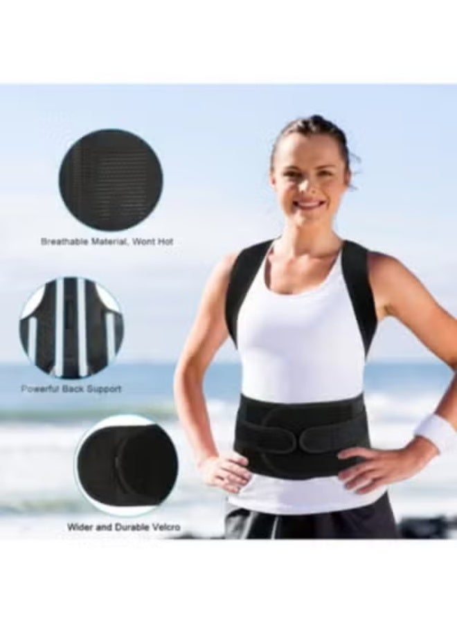 Posture Corrector for Men & Women - Adjustable Full Back Brace Support - Back Pain Relief - Easy to Use Spinal Straightener for Daily Use - Image 3
