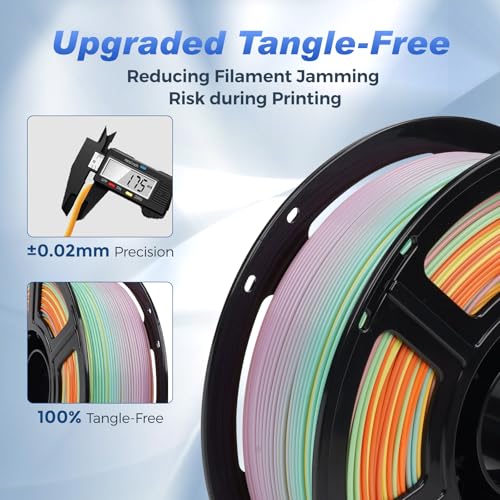 FLASHFORGE Rapid PLA Filament 1.75mm Rainbow Corals, 500mm/s High Speed Printing, 3D Printer Filament 1kg Spool, Dimensional Accuracy +/- 0.02mm, Enjoy Exceptional Print Quality - Image 5